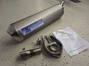 LQ Racing rozsdamentes acél kipufogó E-jelöléssel Suzuki LTZ 400-hoz